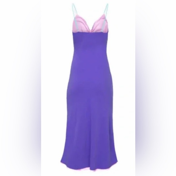 LE SUPERBE Bessette reversible purple or pink midi slip dress NWT - Picture 8 of 16